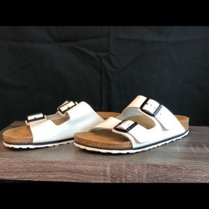 Birkenstock Arizona White patent